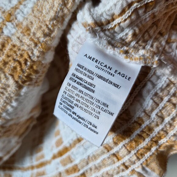 LIKE NEW AMERICAN EAGLE SMOCKER HALTER CROP TOP SIZE XL - Picture 10 of 12